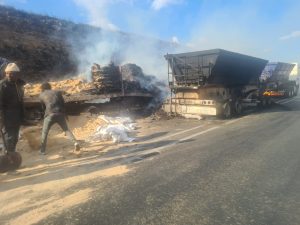 vragmotors brand Waterval Boven-tonnel